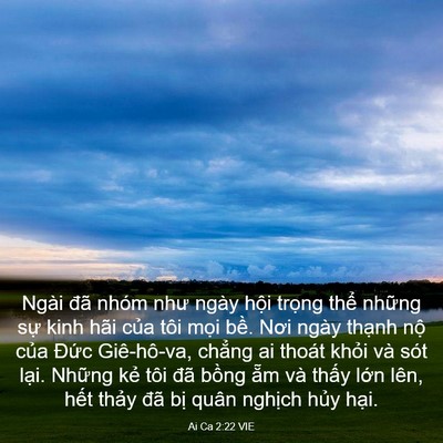 Picture 03 - Ai Ca 2:22 VIE - Ngài đã nhóm như ngày hội trọng thể - Bible Verse Picture