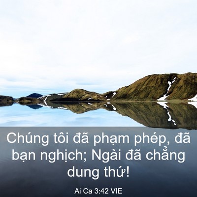 Picture 03 - Ai Ca 3:42 VIE - Chúng tôi đã phạm phép, đã bạn - Bible Verse Picture