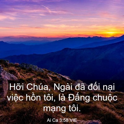 Picture 03 - Ai Ca 3:58 VIE - Hỡi Chúa, Ngài đã đối nại việc hồn - Bible Verse Picture