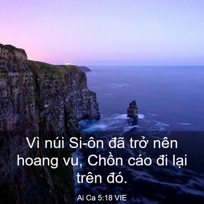 Picture 03 - Ai Ca 5:18 VIE - Vì núi Si-ôn đã trở nên hoang vu, Chồn - Bible Verse Picture