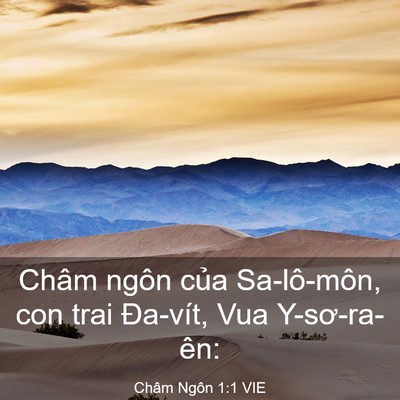Picture 03 - Châm Ngôn 1:1 VIE - Châm ngôn của Sa-lô-môn, con trai Đa-vít, - Bible Verse Picture