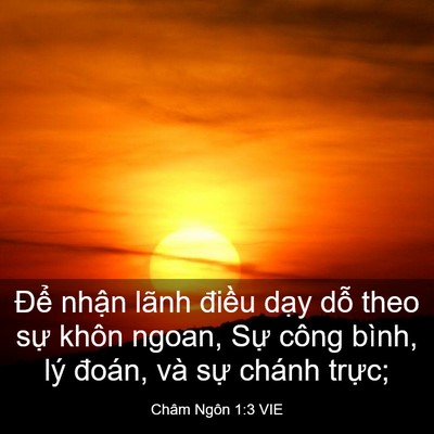 Picture 03 - Châm Ngôn 1:3 VIE - Để nhận lãnh điều dạy dỗ theo sự - Bible Verse Picture