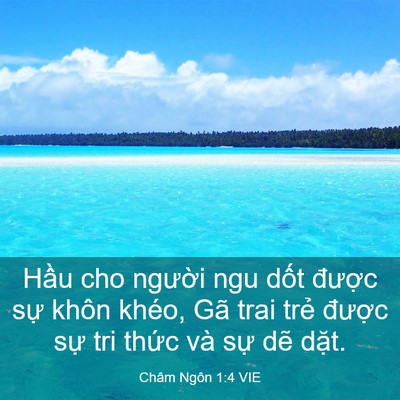 Picture 03 - Châm Ngôn 1:4 VIE - Hầu cho người ngu dốt được sự khôn - Bible Verse Picture