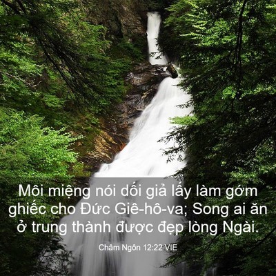 Picture 03 - Châm Ngôn 12:22 VIE - Môi miệng nói dối giả lấy làm gớm - Bible Verse Picture