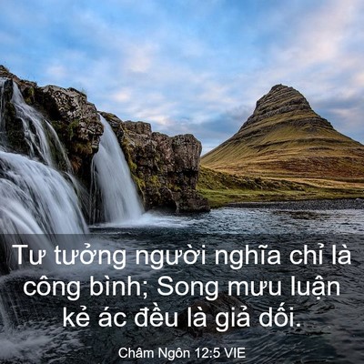 Picture 03 - Châm Ngôn 12:5 VIE - Tư tưởng người nghĩa chỉ là công - Bible Verse Picture