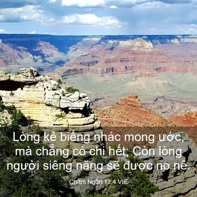Picture 03 - Châm Ngôn 13:4 VIE - Lòng kẻ biếng nhác mong ước, mà chẳng - Bible Verse Picture