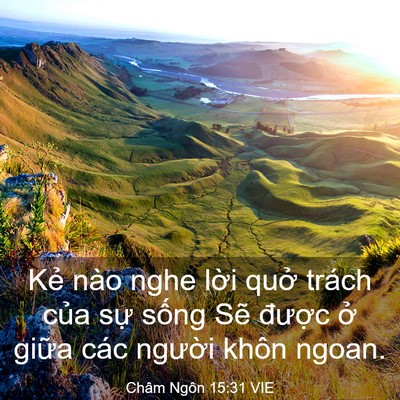 Picture 03 - Châm Ngôn 15:31 VIE - Kẻ nào nghe lời quở trách của sự - Bible Verse Picture