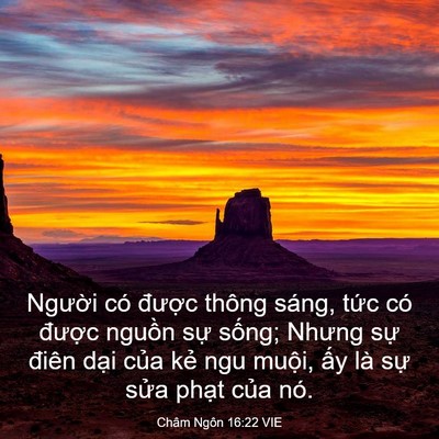 Picture 03 - Châm Ngôn 16:22 VIE - Người có được thông sáng, tức có - Bible Verse Picture