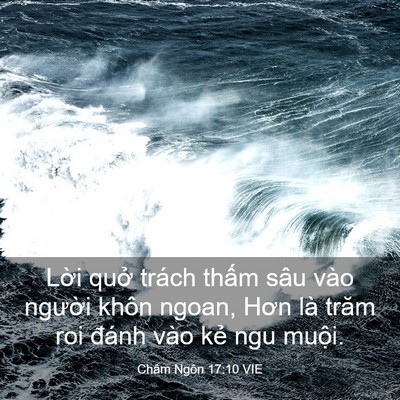 Picture 03 - Châm Ngôn 17:10 VIE - Lời quở trách thấm sâu vào người - Bible Verse Picture