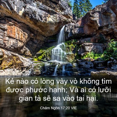 Picture 03 - Châm Ngôn 17:20 VIE - Kẻ nào có lòng vày vò không tìm được - Bible Verse Picture