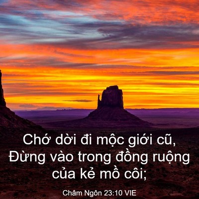Picture 03 - Châm Ngôn 23:10 VIE - Chớ dời đi mộc giới cũ, Đừng vào - Bible Verse Picture