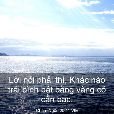 Picture 03 - Châm Ngôn 25:11 VIE - Lời nói phải thì, Khác nào trái bình - Bible Verse Picture