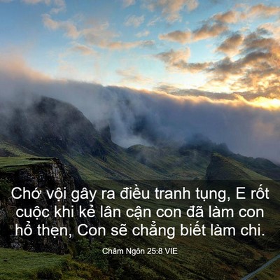 Picture 03 - Châm Ngôn 25:8 VIE - Chớ vội gây ra điều tranh tụng, E rốt - Bible Verse Picture