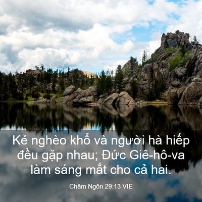 Picture 03 - Châm Ngôn 29:13 VIE - Kẻ nghèo khổ và người hà hiếp đều - Bible Verse Picture