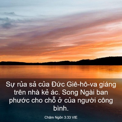 Picture 03 - Châm Ngôn 3:33 VIE - Sự rủa sả của Đức Giê-hô-va giáng - Bible Verse Picture