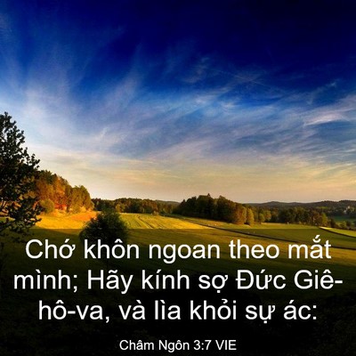 Picture 03 - Châm Ngôn 3:7 VIE - Chớ khôn ngoan theo mắt mình; Hãy kính - Bible Verse Picture