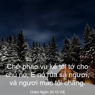 Picture 03 - Châm Ngôn 30:10 VIE - Chớ phao vu kẻ tôi tớ cho chủ nó, E nó - Bible Verse Picture