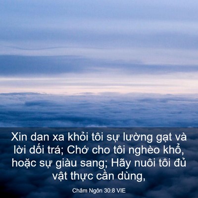 Picture 03 - Châm Ngôn 30:8 VIE - Xin dan xa khỏi tôi sự lường gạt và - Bible Verse Picture