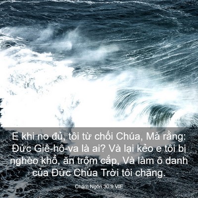 Picture 03 - Châm Ngôn 30:9 VIE - E khi no đủ, tôi từ chối Chúa, Mà - Bible Verse Picture