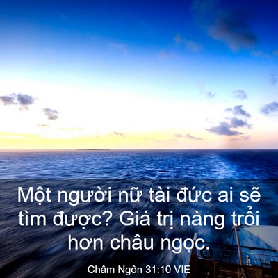 Picture 03 - Châm Ngôn 31:10 VIE - Một người nữ tài đức ai sẽ tìm - Bible Verse Picture