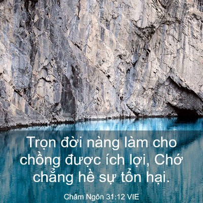 Picture 03 - Châm Ngôn 31:12 VIE - Trọn đời nàng làm cho chồng được - Bible Verse Picture