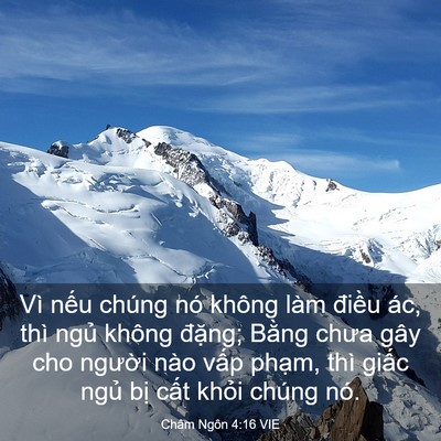 Picture 03 - Châm Ngôn 4:16 VIE - Vì nếu chúng nó không làm điều ác, - Bible Verse Picture