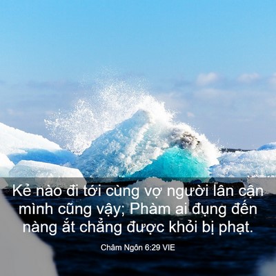 Picture 03 - Châm Ngôn 6:29 VIE - Kẻ nào đi tới cùng vợ người lân - Bible Verse Picture