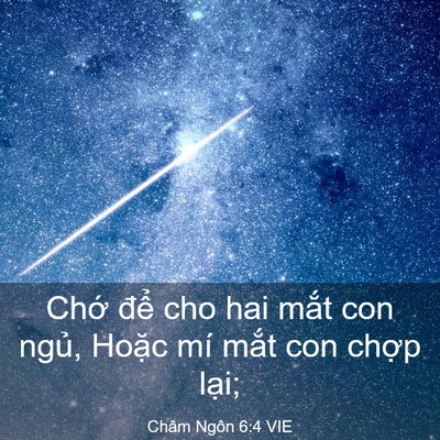 Picture 03 - Châm Ngôn 6:4 VIE - Chớ để cho hai mắt con ngủ, Hoặc mí - Bible Verse Picture