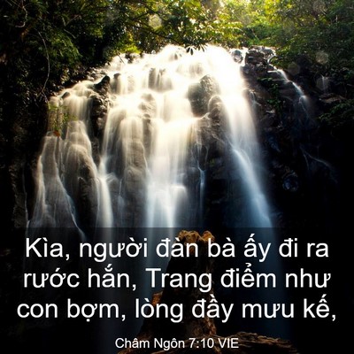 Picture 03 - Châm Ngôn 7:10 VIE - Kìa, người đàn bà ấy đi ra rước - Bible Verse Picture