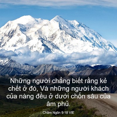 Picture 03 - Châm Ngôn 9:18 VIE - Những người chẳng biết rằng kẻ - Bible Verse Picture