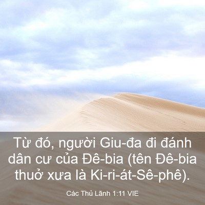 Picture 03 - Các Thủ Lãnh 1:11 VIE - Từ đó, người Giu-đa đi đánh dân cư - Bible Verse Picture