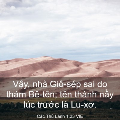 Picture 03 - Các Thủ Lãnh 1:23 VIE - Vậy, nhà Giô-sép sai do thám Bê-tên; tên - Bible Verse Picture