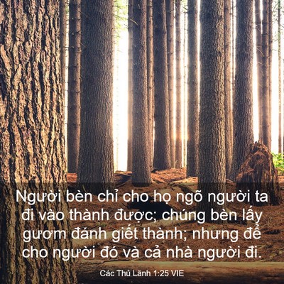Picture 03 - Các Thủ Lãnh 1:25 VIE - Người bèn chỉ cho họ ngõ người ta đi - Bible Verse Picture