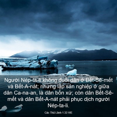 Picture 03 - Các Thủ Lãnh 1:33 VIE - Người Nép-ta-li không đuổi dân ở - Bible Verse Picture