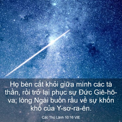 Picture 03 - Các Thủ Lãnh 10:16 VIE - Họ bèn cất khỏi giữa mình các tà - Bible Verse Picture