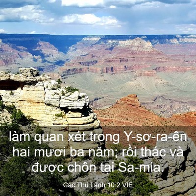 Picture 03 - Các Thủ Lãnh 10:2 VIE - làm quan xét trong Y-sơ-ra-ên hai mươi ba - Bible Verse Picture