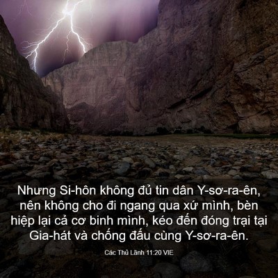 Picture 03 - Các Thủ Lãnh 11:20 VIE - Nhưng Si-hôn không đủ tin dân - Bible Verse Picture