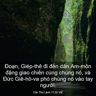 Picture 03 - Các Thủ Lãnh 11:32 VIE - Đoạn, Giép-thê đi đến dân Am-môn - Bible Verse Picture