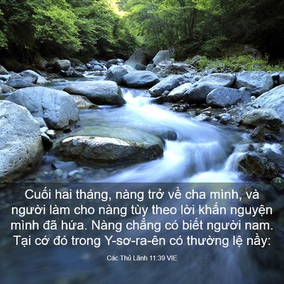 Picture 03 - Các Thủ Lãnh 11:39 VIE - Cuối hai tháng, nàng trở về cha mình, - Bible Verse Picture