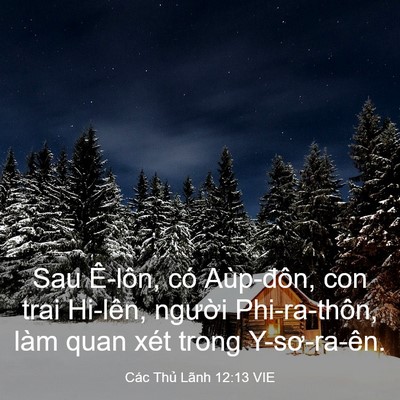 Picture 03 - Các Thủ Lãnh 12:13 VIE - Sau Ê-lôn, có Aùp-đôn, con trai Hi-lên, - Bible Verse Picture