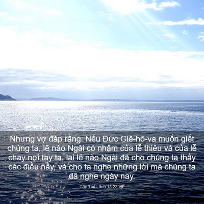 Picture 03 - Các Thủ Lãnh 13:23 VIE - Nhưng vợ đáp rằng: Nếu Đức - Bible Verse Picture