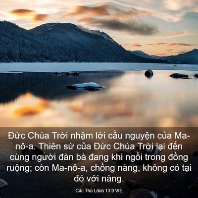 Picture 03 - Các Thủ Lãnh 13:9 VIE - Đức Chúa Trời nhậm lời cầu nguyện - Bible Verse Picture