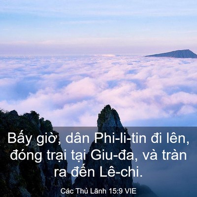 Picture 03 - Các Thủ Lãnh 15:9 VIE - Bấy giờ, dân Phi-li-tin đi lên, đóng - Bible Verse Picture