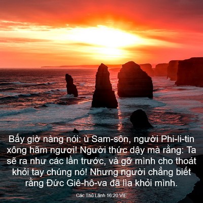 Picture 03 - Các Thủ Lãnh 16:20 VIE - Bấy giờ nàng nói: ù Sam-sôn, người - Bible Verse Picture