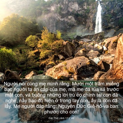 Picture 03 - Các Thủ Lãnh 17:2 VIE - Người nói cùng mẹ mình rằng: Mười - Bible Verse Picture