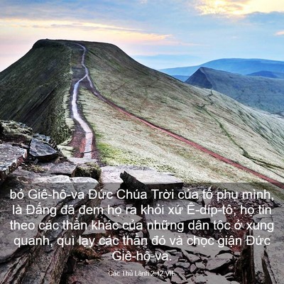 Picture 03 - Các Thủ Lãnh 2:12 VIE - bỏ Giê-hô-va Đức Chúa Trời của tổ - Bible Verse Picture