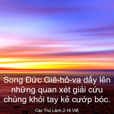 Picture 03 - Các Thủ Lãnh 2:16 VIE - Song Đức Giê-hô-va dấy lên những quan - Bible Verse Picture