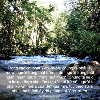 Picture 03 - Các Thủ Lãnh 20:10 VIE - Trong các chi phái Y-sơ-ra-ên, chúng ta - Bible Verse Picture