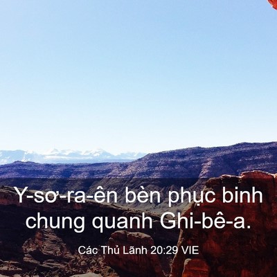 Picture 03 - Các Thủ Lãnh 20:29 VIE - Y-sơ-ra-ên bèn phục binh chung quanh - Bible Verse Picture