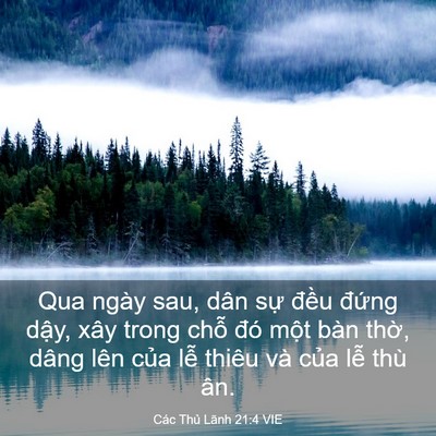 Picture 03 - Các Thủ Lãnh 21:4 VIE - Qua ngày sau, dân sự đều đứng dậy, - Bible Verse Picture